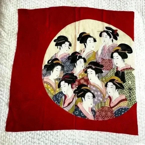 Vintage Japanese scarf or decorative wall covering - Picture 1 of 3